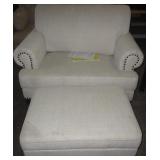 Stuffed Chair with Ottoman