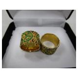 Size 6 and 7 Enameled Rings