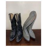 Black and Grey Cowboy Boots