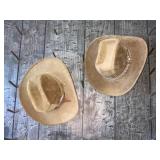 2) Tan Cowboy Hats