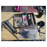 Calipers, Grease Gun, Steel Brush, More