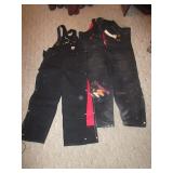 2) Pairs Carhartt Bib Overalls, Extra Buttons and