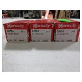 3) Boxes Hornady 6MM Bullets