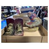 Idaho Jim Beam Canister and Book Ends