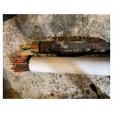 Cloth Quiver, Plastic Tube, with Arrows