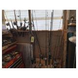 Fishing Poles with Reels and Rods