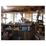 Contents of 2) Shelves, Propane Heater, Paint,