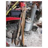 Yard Tools, Rake, Shovel, Machete