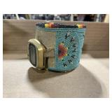 Native American Beaded Wristband Watch Cuff