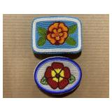Native American Beaded Floral Belt Buckles