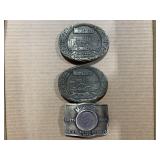3) Metal Belt Buckles