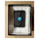 Metal Belt Buckle with Stone Center