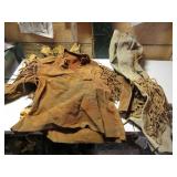 Leather Jacket, Pants, Moccosins, Scraps