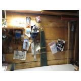 Contents of Wall: Rifle Case, Cords, Nails, Tools