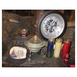 Candles, Wheel Clock, Hat