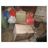 Metal and Plastci Gas Cans, Coleman Cooler