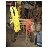 Rope, Extension Cord, Dolly, Propane Tanks