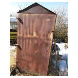 Large Metal Shed with Breaker Boxes, Lockers
