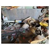 Metal Work Table with Contents