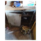 Metal Cabinet with Contents