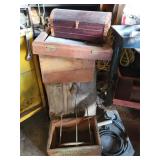 Various Wood Boxes, Large Tree Stump Table