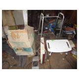 Shower Chair, Walker, Fan, Aqua Magic Toilet