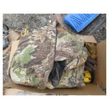 Camo Clothes, Work Gloves, Flashlights
