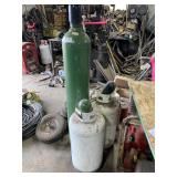 2) Propane Tanks and 1) Acetylene Tank