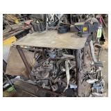 Metal Rolling Cart with Large Vise