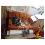 Orange Couch, Wink Pieces, Contents in Front Orange Couch, Wink Pieces, Contents in Front