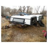 Camper Shells Rolling Trailer, Barbed Wire, Camper Shells Rolling Trailer, Barbed Wire,
