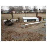 Camper Shell, Metal Pieces, Rolling Cart, Plastic- Camper Shell, Metal Pieces, Rolling Cart, Plastic-