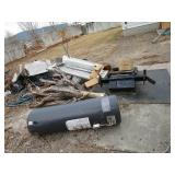 Water Heater, Metal Scrap, Wood Scrap, Sink Parts, Water Heater, Metal Scrap, Wood Scrap, Sink Parts,