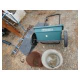 Fertilizer Spreader, Bucket, Metal Pieces Fertilizer Spreader, Bucket, Metal Pieces