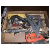 Hammer, C-Clamp, Straight Edge, Level, Pliers Hammer, C-Clamp, Straight Edge, Level, Pliers