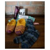 Mug, Lotion, Handmade Socks And Slippers From