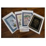 4) Handmade Embroidered Cards, Scissor Sharpening