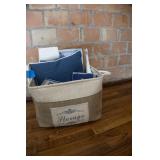 Decorative Pillow, Blue And White Picture, White