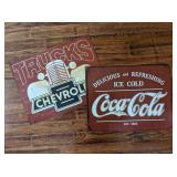 2 Old Metal Signs