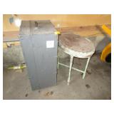 Side Table, Military Chest with Wool Gear/Clothes Side Table, Military Chest with Wool Gear/Clothes