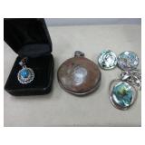 Necklace Pendants, Necklace and Earrings, Stone-