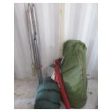 Sleeping Bags, Umbrella, Tent, Poles