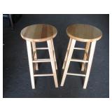 2) Wooden Stools