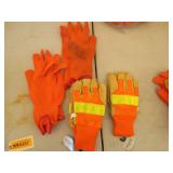 4) Orange Work Gloves