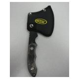 Black Handled Hatchet, 10.5" Overall, Sheath
