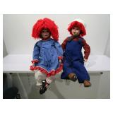 Dolls Dressed as Raggedy Ann and Andy