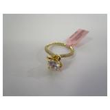 Sterling Silver / Gold / Cubic Zirconia Ring