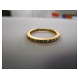 Vintage Sterling Silver / Gold / Diamond Ring