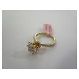 Sterling Silver / Gold / Cubic Zirconia Ring