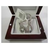 Sterling Silver / Opal / White Sapphire Earrings